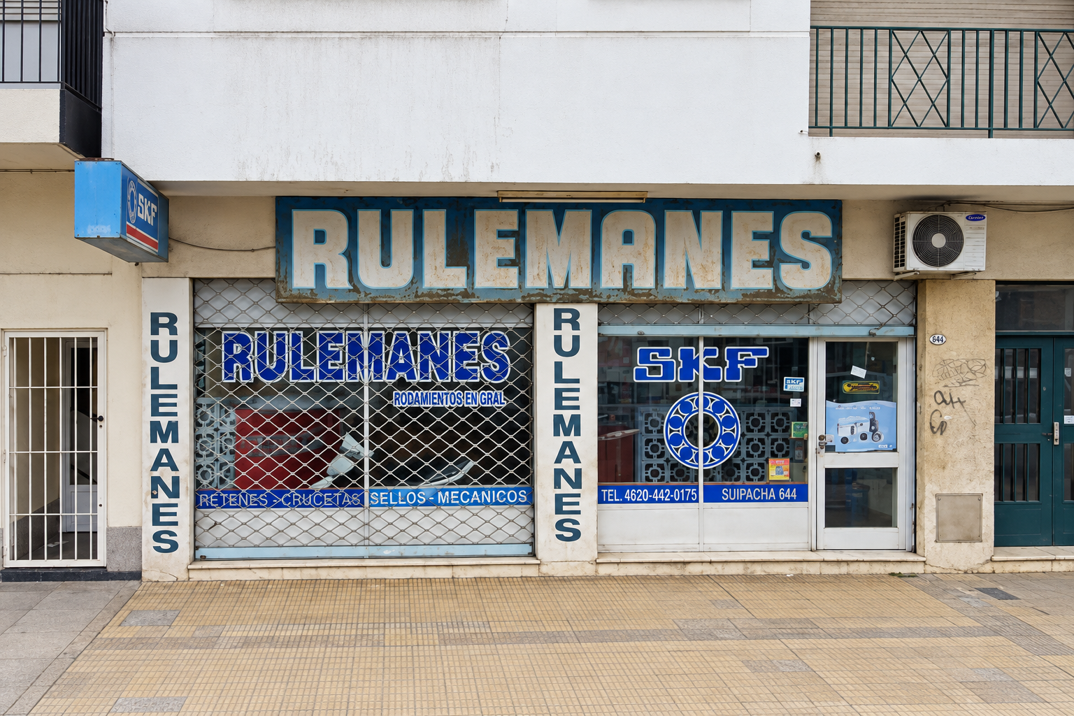 Fachada de la sucursal RODAMIENTOS ELI-ROD de Suipacha 444, Merlo